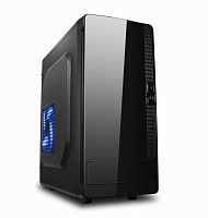 Корпус Aeromax KG503 Black Micro ATX/Mini ITX, 0.4mm, USBx2.0 , HD-Audio, 1x5.25"/2x3.5"/2x2.5",VGA 310mm, CPU высота 155mm,335x170x355mm,Без Б/П зеркальная установка матплаты