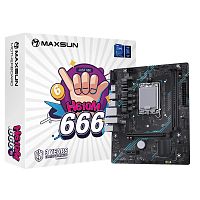 Матплата MAXSUN H610M 666 WIFI6 D5H, LGA1700, Intel H610, 2xDDR5 PC44800, 1xPCI-E16X, 1xPCI-E1x, Sound8Ch, GBLAN, 4SATA+M.2, mATX, 4USB3.2+6USB2.0, VGA, HDMI, WiFi
