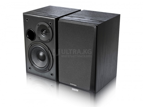 Звуковая система Edifier R1100, 85dB, RCA - 3.5mm Auxiliary, RCA, RMS 21W X 2 ( DRC ON ), цифровой тракт на усилителях класса D, МДФ, Черный