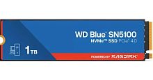 Твердотельный накопитель SSD 1000GB Western Digital WD Blue SN5100 NVMe M.2 2280, Read/Write up 7100/6700MB/s [WDS100T5B0E]