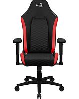 Gaming Chair AEROCOOL Crown PLUS BLACK&RED 4D Armrest 65mm wheels PVC Leather