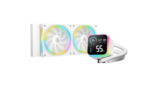 DEEPCOOL LQ240 WH WHITE ARGB 120*2 FAN, LED DIGITAL DISPLAY, LGA20xx/1700/1200/115*/AMD
