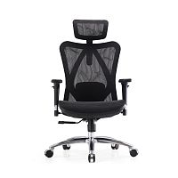 Office Chair SIHOO M57B-N104 BLACK 3D Armrest, class 3 TUV gaslift,350mm aluminium base, Footrest
