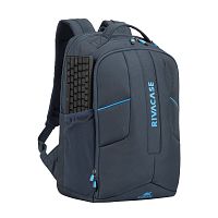 Рюкзак для ноутбука RivaCase 7861 Темно-синий 17.3" Водоотталкивающая ткань. Утолщенные стенки. Смягчающие наплечные ремни с регулеровкой. Две секции, застежка молния. USB-порт. Нагрудный ремень.