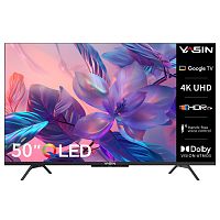 YASIN LED TV 50Q90 50" 4K UHD 3840x2160, Android 11+GoogleTV 450 cd/m2 1000000:1 6ms 178/178 WiFi