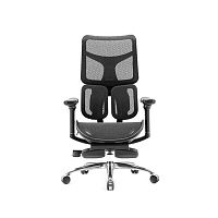 Office Chair SIHOO S100-B102-JT BLACK 3D Armrest, class 4 TUV gaslift,350mm aluminum base, Footrest
