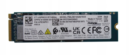 Твердотельный накопитель SSD 512 ГБ M.2 NVMe 2280 [PSEJN512GA87EC0] PHISON без упаковки