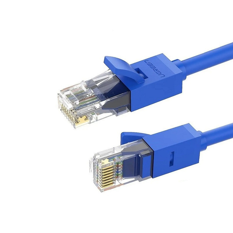 Патчкорд UTP Cat 6, 5м, неэкранированный, голубой UGREEN NW102 Патчкорд UTP Cat 6, 5м, неэкранированный, голубой UGREEN NW102