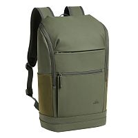 Рюкзак для ноутбука RivaCase 7856 Оливковый 15.6" 20л. Водоотталкивающая ткань, утолщенные стенки. Смягчающие наплечные ремни с регулировкой. Два внешних кармана на молнии, карманы для бутылки, застежка молния.