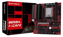 Материнская плата AM5 MAXSUN MS-B650M I-CAFE, AMD B650, 2xDDR5 PC64000, 2xPCI-EX16, 2xSATA+2M.2, GBLAN, Sound7.1, mATX, 6xUSB2.0, 6xUSB3.2, HDMI