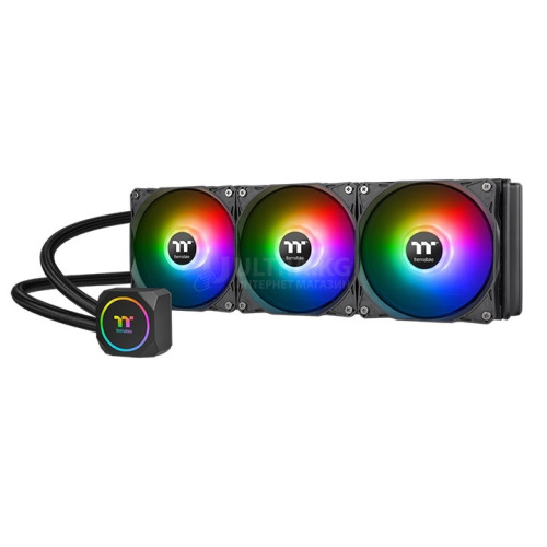 Система жидкостного охлаждения Thermaltake TH360 ARGB Sync AIO Liquid Cooler/All-In-One Liquid Cooler System/120 ARGB Fan x1/PWM1500RPM/MB Sync only Intel LGA 2066/2011-3/2011/1851/1700/1200/115x and AMD AM5/AM4/AM3+/AM3, TDP 360W, Black [CL-W300-PL12SW-A