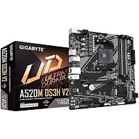 Материнская плата AM4 Gigabyte A520M DS3H V2 ,AMD A520, 4xDDR4 PC37800, 1xPCI-EX16, 1xPCI-EX1, 4xSATA+1M.2, RAID,GBLAN, Sound7.1, mATX, 6xUSB2.0, 6xUSB3.2, HDMI, DP