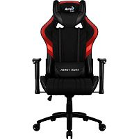 Gaming Chair AEROCOOL AERO 1 ALPHA BLACK&RED 2D Armrest 65mm wheels PVC Leather