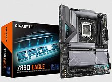 Матплата Gigabyte Z890 EAGLE, LGA1851, Intel Z890, 4xDDR5 PC70400, 3xPCI-E 3.0x16, Sound8Ch, GLAN, 4SATA+4M.2, RAID, ATX, 1xUSB4 Type-C+8xUSB3.2+8xUSB2.0, DP