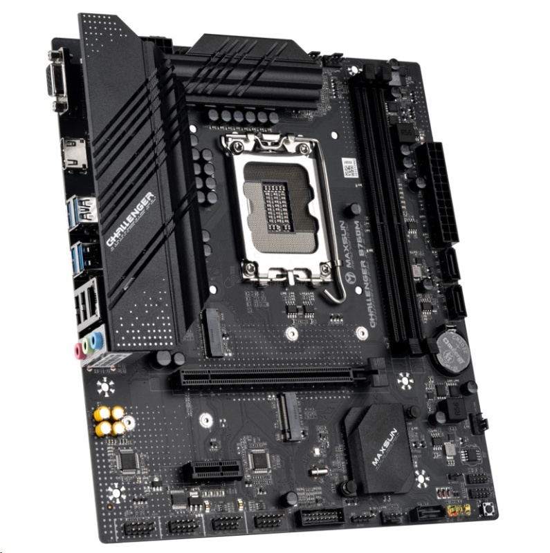 Матплата MAXSUN MS-Challenger B760M-H, LGA1700, Intel B760, 2xDDR4 PC34100, 1xPCI-E 4.0x16, 1xPCI-E 3.0x1, Sound8Ch, GLAN, 2SATA+2M.2, RAID, mATX, 6USB5G+4USB2.0, HDMI, DP фото 2 Матплата MAXSUN MS-Challenger B760M-H, LGA1700, Intel B760, 2xDDR4 PC34100, 1xPCI-E 4.0x16, 1xPCI-E 3.0x1, Sound8Ch, GLAN, 2SATA+2M.2, RAID, mATX, 6USB5G+4USB2.0, HDMI, DP фото 2
