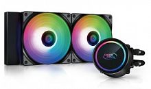 Водяное охлаждение DEEPCOOL GAMMAXX L240 A-RGB Intel 2011,1700,1200,115х и AMD AM5,AM4,2х120мм ARGB,500-1800 RPM±10%,69.34CFM,≤30 dB(A),чёрный [DP-H12CF-GL240-ARGB]