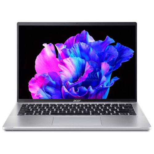 Ноутбук Acer Swift Go SFG14-71-56FN, Intel Core i5-1335U(up to 4.6GHz), 16GB DDR4, 512GB SSD m.2 NVMe, Intel Iris Xᵉ Graphics, 14" OLED 2.8K (2880x1620) 60Hz, WiFi, BT, DOS, Серебро [NX.KMZER.007]
