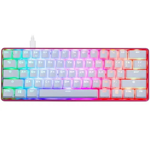 HyperX Alloy Origins 60 572Y6AA#ACB Mechanical Gaming Keyboard,HX Red,Backlight, PINK,RU