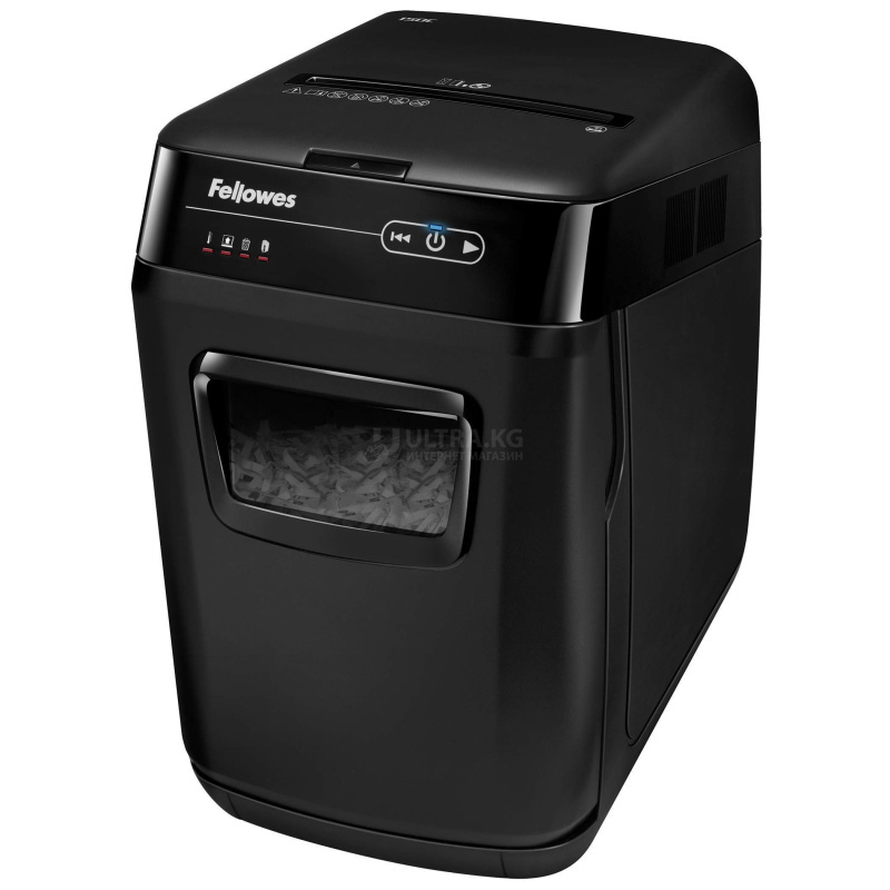 Шредер Fellowes AUTOMAX 150C Уровень секретности P-4, Фрагмент 4х38 мм, Подача 8(150) лист, автоподача, Ёмкость корзины 32 л, Уничтожение скоб, скрепок, пл. карт, Чёрный Шредер Fellowes AUTOMAX 150C Уровень секретности P-4, Фрагмент 4х38 мм, Подача 8(150) лист, автоподача, Ёмкость корзины 32 л, Уничтожение скоб, скрепок, пл. карт, Чёрный