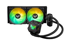 Система жидкостного охлаждения ASUS TUF GAMING LC II 240 ARGB, LGA1851/LGA1700/1200/115x/AM4/AM5, TDP 320W, Water block dimention:73 x 73 x 45 mm, 800 - 2000 RPM +/- 10%, 2x(120 x 120 x 25 mm), 67 CFM, 29 dB