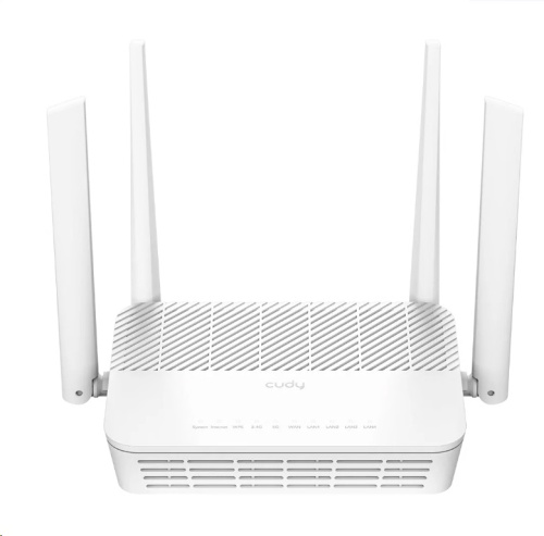 Беспроводной маршрутизатор Wi-Fi CUDY WR3000P AX3000 Gigabit 6 Mesh 1.3GHz Dual-Core CPU, Dual-Band Wi-Fi 6, 2402Mb/s 5GHz+574Mb/s 2.4GHz, 4xLAN 1Gbp/s, 4 антенны Omni-Directional, DL/UL OFDMA, DL/UL MU-MIMO Беспроводной маршрутизатор Wi-Fi CUDY WR3000P AX3000 Gigabit 6 Mesh 1.3GHz Dual-Core CPU, Dual-Band Wi-Fi 6, 2402Mb/s 5GHz+574Mb/s 2.4GHz, 4xLAN 1Gbp/s, 4 антенны Omni-Directional, DL/UL OFDMA, DL/UL MU-MIMO