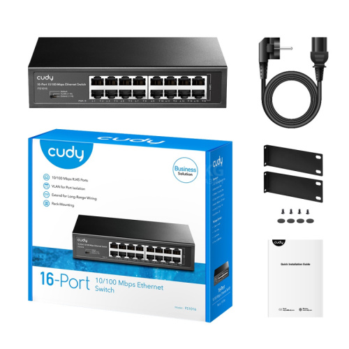 Сетевой коммутатор CUDY FS1016 16x10/100Mbps; VLAN/Default/Extend DIP Switch , 802.3i/u/x Сетевой коммутатор CUDY FS1016 16x10/100Mbps; VLAN/Default/Extend DIP Switch , 802.3i/u/x