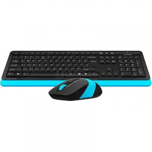 Беспроводная клавиатура + мышь A4Tech Fstyler FG1010 (FG10+FGK10), мембранная, 104btns, 2000dpi, 4btns, USB, синий