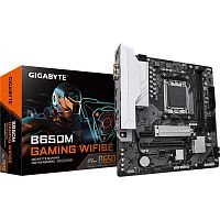Материнская плата AM5 GIGABYTE B650M GAMING WIFI6E, AM5, AMD B650, 2xDDR5 PC51800, PCIe16x, PCIe 1x, M.2 NVME, 4xSATA, Sound8Ch, GBLAN, mATX, 4USB3.2+6USB2.0, VGA, HDMI, WiFi6E