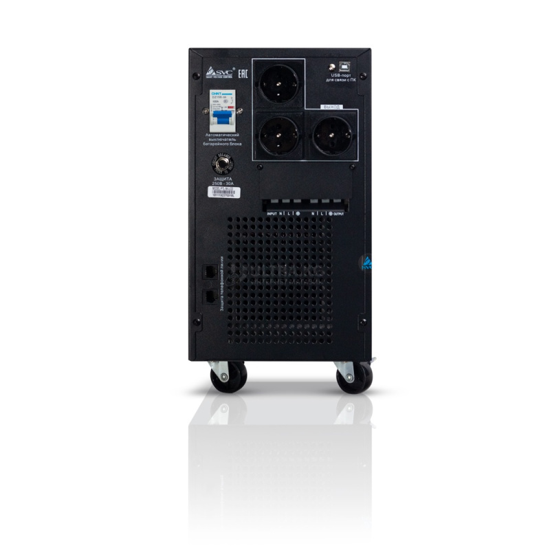 ИБП UPS SVC PTL-5K-LCD, Мощность 5000ВА/4000Вт, PTL-серия, LCD\Tel.line\USB(Smart), Диапазон работы AVR: 145-275В, Бат.: 12В/17Ah*4шт., 3 вых. + клеммная колодка, Чёрный фото 2 ИБП UPS SVC PTL-5K-LCD, Мощность 5000ВА/4000Вт, PTL-серия, LCD\Tel.line\USB(Smart), Диапазон работы AVR: 145-275В, Бат.: 12В/17Ah*4шт., 3 вых. + клеммная колодка, Чёрный фото 2