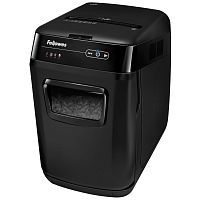 Шредер Fellowes AUTOMAX 150C Уровень секретности P-4, Фрагмент 4х38 мм, Подача 8(150) лист, автоподача, Ёмкость корзины 32 л, Уничтожение скоб, скрепок, пл. карт, Чёрный