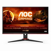 Монитор LCD 27" AOC 27G2SPAE/BK,IPS,Black,1920x1080,80M:1,250cd/m2,178/178,1ms,165Hz, AMDFreeSyncPremium,LowBlueLight, VGA,2HDMI,DP,3,5mmJack,колонки 2x2Вт