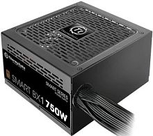 Блок питания 750W Thermaltake, Smart BX1, ATX, 80 Plus Bronze, APFC, 20+4 pin, 4+4pin, 9*Sata, 6*Molex, 1*FDD, 4*PCI-E 6+2 pin, Вентилятор 12 см, Кабель питания, Чёрный [PS-SPD-0750NNSABE-1]