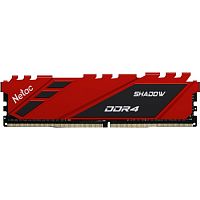 Оперативная память DDR4 8GB Netac Shadow PC-2800(3600MHz) C18 Red [NTSDD4P36SP-08R]