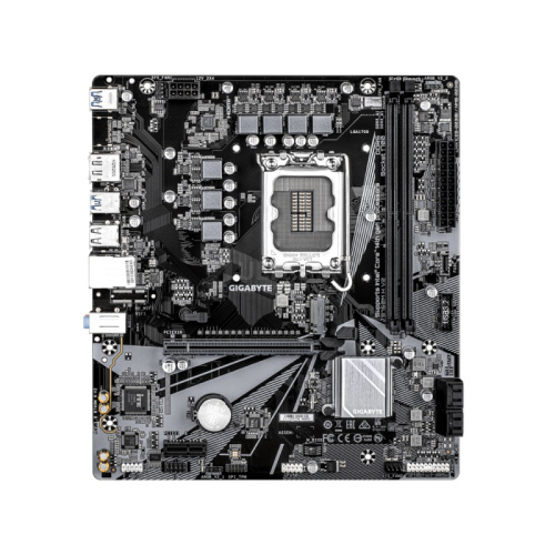 Матплата Gigabyte B760M H V2, LGA1700, Intel B760, 4xDDR5 PC64000, 2xPCI-E 3.0x16, Sound8Ch, GLAN, 4SATA+M.2, RAID, mATX, 6USB3.2 (1xUSB-C)+6USB2.0, HDMI, DP фото 2 Матплата Gigabyte B760M H V2, LGA1700, Intel B760, 4xDDR5 PC64000, 2xPCI-E 3.0x16, Sound8Ch, GLAN, 4SATA+M.2, RAID, mATX, 6USB3.2 (1xUSB-C)+6USB2.0, HDMI, DP фото 2