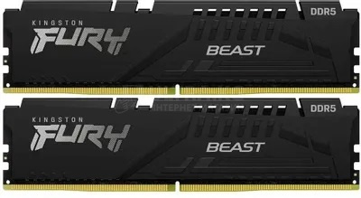DDR5 16GB (2x8GB) PC-44800 (5600MHz) KINGSTON FURY BEAST BLACK EXPO KF556C36BBEK2-16 DDR5 16GB (2x8GB) PC-44800 (5600MHz) KINGSTON FURY BEAST BLACK EXPO KF556C36BBEK2-16