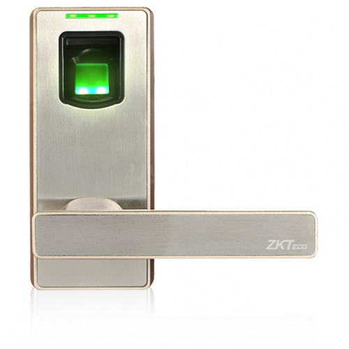 Биометрический замок ZKTECO ML10D/Right Fingerprint Lock. Right. Silver "Zinc Alloy Metal Casing User Capacity: 90 Door Thickness: 30-54mm Backset: 62 mm Color Option: Silver/Champaign gold optional