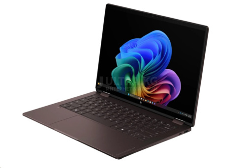 Ноутбук HP OmniBook X Flip Copilot+PC, AMD Ryzen AI 5-430(up to 4.50Ghz), 16GB LPDDR5X, 256GB SSD NVMe M.2, Radeon 840M, 14”2K(1920X1200)OLED Touch, Bklit WiFi Bluetooth W11H, ENG, темно-коричневый [D31MHUA#ABA] фото 2