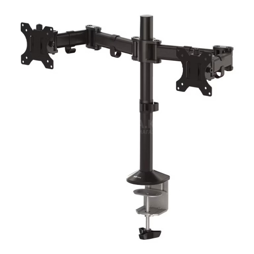 Настольный кронштейн для 2-х мониторов Fellowes Reflex Dual Monitor Arm, Макс. Нагрузка-8.0 кг (на каждый монитор), Диагональ экрана до 27", Наклон -45°/+45°, Поворот 360°, VESA 75x75, 100x100mm, Чёрный [8502601], фото 2