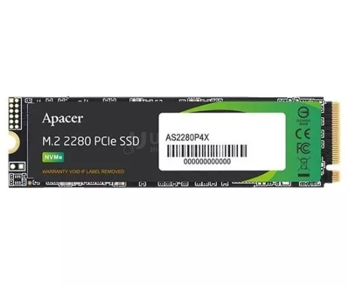 Твердотельный накопитель SSD 1024GB Apacer 2280M M.2 PCI-E Gen3 x4, Read/Write up 2100/1700MB/s [AP1TBAS2280P4X-1]
