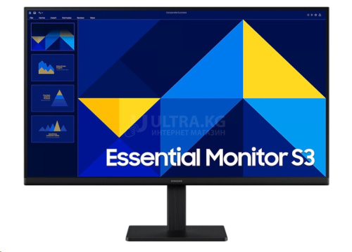 Монитор LCD 27" Samsung LS27D300GAIXCI, Essential S3, Black, IPS, 1920x1080, 3000:1 (Mega), 250cd/m2, 100Hz, 178/178, 5ms, VGA, HDMI