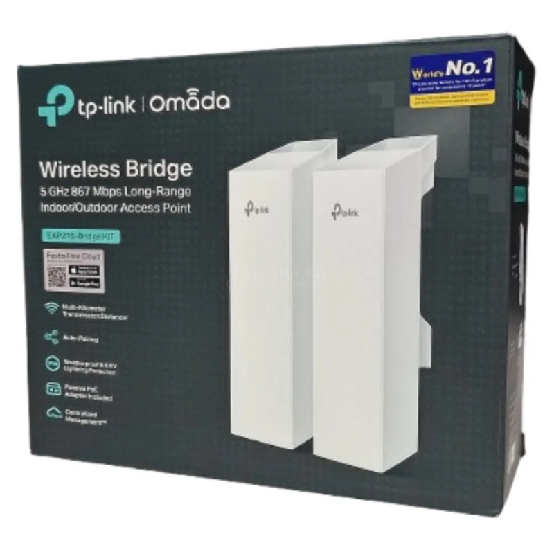 Беспроводной мост TP-Link EAP215-Bridge KIT (Wi-Fi: IEEE802.11a/b/g/n/ac, 5ГГц, до 5км, 867Мбит/с, угол антенны: 35°, порты: 3 RJ) фото 2 Беспроводной мост TP-Link EAP215-Bridge KIT (Wi-Fi: IEEE802.11a/b/g/n/ac, 5ГГц, до 5км, 867Мбит/с, угол антенны: 35°, порты: 3 RJ) фото 2