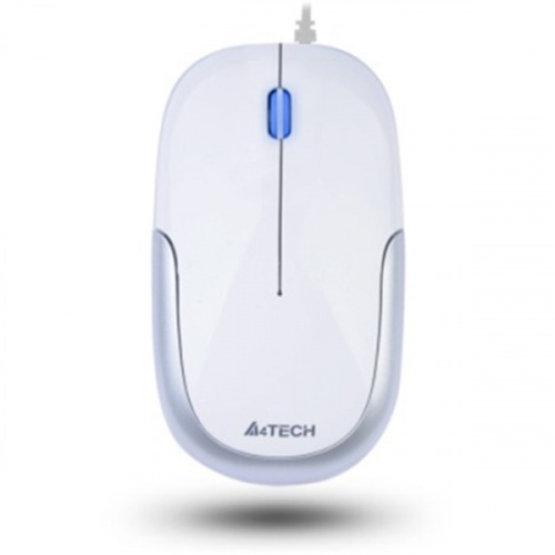 Мышь A4tech N-110-2 WHITE оптическая, светодиодная,1000 dpi, 160см, Holeless Engine, USB, белая