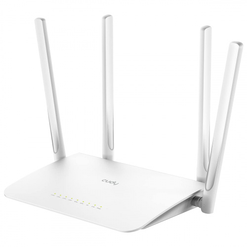 Беспроводной маршрутизатор Wi-Fi CUDY WR1300E AC1200 Gigabit Dual Band Wi-Fi Router, 3 × 10/100/1000Mbps RJ45 Ports, 4 x 5dBi fixed antennas, 802.11ac/a/b/g/n, 867Mbps at 5GHz + 300Mbps at 2.4GHz, DDNS, WiFi Schedule, IPv6, WPS,WPA3, IPTV, WOL, TR069/TR09