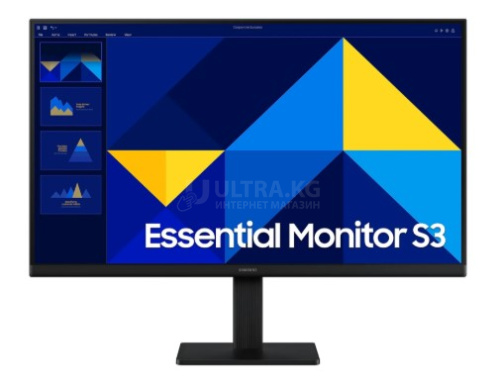 Монитор LCD 24", Samsung LS24D300GAIXCI Essential S3, IPS, Black, 1920x1080, 10000:1, 250cd/m2, 100Hz, 5ms, 178/178, VGA, HDMI