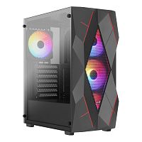 Корпус Aerocool Volcan-G-BK-v1, ATX/micro ATX/mini-ITX, USB 3.0/2*2.0, HD-Audio+Mic,Кулер 12cm,Выс .проц.кул. до 158мм,Дл VGA до 345мм (без пер.кул),2*3.5"/4*2.5",Толщ 0,5мм, 200x448.5x405мм, Без Б/П,Чёрный