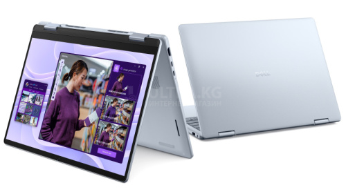 Ноутбук DELL 14PLUS UltraBook 2 in 1 DB04250, Intel® Core™ Ultra 7 256V(up to 4.8 GHz), 16 GB LPDDR5X, 1TB SSD, Intel® Arc™ Graphics, 14" Touch 2K, Wi-Fi 7, BT 5.2, WIN11, Ice Blue, RUS-ENG, Ice Blue