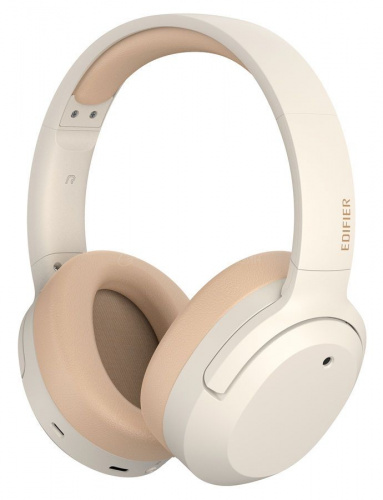 Наушники с микрофоном Edifier W820NB Plus Bluetooth 5.2, Микрофон, Шумоподавление (ANC), USB-TypeC, Время работы до 49 ч, 20 Гц-40 кГц, 91 дБ, Бежевый