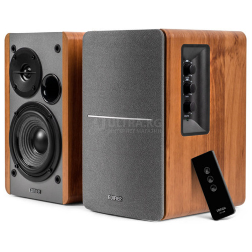 Звуковая система Edifier R1280T 2.0, ≥85dB(A), RCA - 3.5mm Auxiliary, RCA, 21W x 2, Пульт управления, Коричневый Звуковая система Edifier R1280T 2.0, ≥85dB(A), RCA - 3.5mm Auxiliary, RCA, 21W x 2, Пульт управления, Коричневый