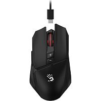 Мышь беспроводная A4Tech Bloody R36 Ultra, игровая, радио, 12000 dpi, ускорение 35G, 7 кнп, USB, черный