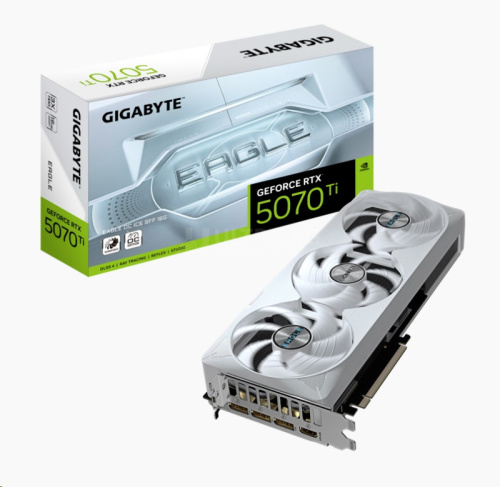 GEFORCE RTX5070Ti OC 16GB GDDR7 256bit 2542Mhz 3xDP HDMI GIGABYTE GV-N507TEAGLEOC ICE-16GD WHITE
